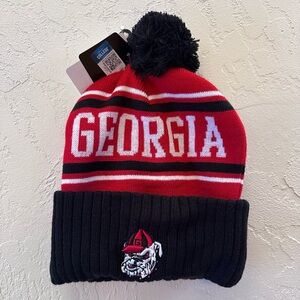 NWT Georgia Bulldogs Knit Beanie - Red and Black NCAA Fan Favorite